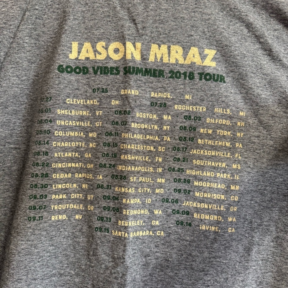 Jason Mraz Concert T-Shirt Size XS Medium - Picture 4 of 8